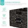 image:imageBest Choice Products Set of 4 9x12in Water Hyacinth Pantry Baskets Woven Organizers wChalkboard Label Chalk Marker  ChestnutBlack