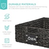image:imageBest Choice Products Set of 4 9x12in Water Hyacinth Pantry Baskets Woven Organizers wChalkboard Label Chalk Marker  ChestnutBlack