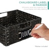 image:imageBest Choice Products Set of 4 9x12in Water Hyacinth Pantry Baskets Woven Organizers wChalkboard Label Chalk Marker  ChestnutBlack