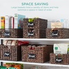 image:imageBest Choice Products Set of 4 9x12in Water Hyacinth Pantry Baskets Woven Organizers wChalkboard Label Chalk Marker  ChestnutBlack