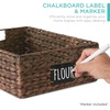 image:imageBest Choice Products Set of 4 9x12in Water Hyacinth Pantry Baskets Woven Organizers wChalkboard Label Chalk Marker  ChestnutBrown