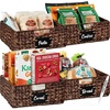 image:imageBest Choice Products Set of 4 9x12in Water Hyacinth Pantry Baskets Woven Organizers wChalkboard Label Chalk Marker  ChestnutBrown