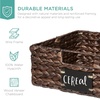 image:imageBest Choice Products Set of 4 9x12in Water Hyacinth Pantry Baskets Woven Organizers wChalkboard Label Chalk Marker  ChestnutBrown