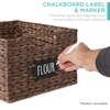 image:imageBest Choice Products Set of 4 9x12in Water Hyacinth Pantry Baskets Woven Organizers wChalkboard Label Chalk Marker  ChestnutBrown