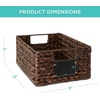 image:imageBest Choice Products Set of 4 9x12in Water Hyacinth Pantry Baskets Woven Organizers wChalkboard Label Chalk Marker  ChestnutBrown