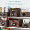 image:imageBest Choice Products Set of 4 9x12in Water Hyacinth Pantry Baskets Woven Organizers wChalkboard Label Chalk Marker  ChestnutChestnut