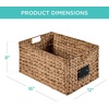 image:imageBest Choice Products Set of 4 9x12in Water Hyacinth Pantry Baskets Woven Organizers wChalkboard Label Chalk Marker  ChestnutChestnut