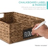 image:imageBest Choice Products Set of 4 9x12in Water Hyacinth Pantry Baskets Woven Organizers wChalkboard Label Chalk Marker  ChestnutChestnut
