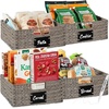 image:imageBest Choice Products Set of 4 9x12in Water Hyacinth Pantry Baskets Woven Organizers wChalkboard Label Chalk Marker  ChestnutGray