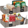 image:imageBest Choice Products Set of 4 9x12in Water Hyacinth Pantry Baskets Woven Organizers wChalkboard Label Chalk Marker  ChestnutGray