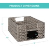 image:imageBest Choice Products Set of 4 9x12in Water Hyacinth Pantry Baskets Woven Organizers wChalkboard Label Chalk Marker  ChestnutGray