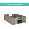 image:imageBest Choice Products Set of 4 9x12in Water Hyacinth Pantry Baskets Woven Organizers wChalkboard Label Chalk Marker  ChestnutGray