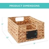 image:imageBest Choice Products Set of 4 9x12in Water Hyacinth Pantry Baskets Woven Organizers wChalkboard Label Chalk Marker  ChestnutNatural
