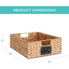 image:imageBest Choice Products Set of 4 9x12in Water Hyacinth Pantry Baskets Woven Organizers wChalkboard Label Chalk Marker  ChestnutNatural