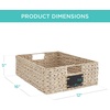 image:imageBest Choice Products Set of 4 9x12in Water Hyacinth Pantry Baskets Woven Organizers wChalkboard Label Chalk Marker  ChestnutWhite