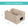 image:imageBest Choice Products Set of 4 9x12in Water Hyacinth Pantry Baskets Woven Organizers wChalkboard Label Chalk Marker  ChestnutWhite