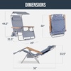 image:imageBest Choice Products Zero Gravity Beach Chair with Adjustable Canopy Folding Reclining Camp Lounge Chair with Backpack Straps amp Side Pocket Aluminum Frame Supports 250 lbs  Deep Sea StripeDeep Sea Stripe