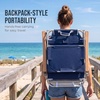 image:imageBest Choice Products Zero Gravity Beach Chair with Adjustable Canopy Folding Reclining Camp Lounge Chair with Backpack Straps amp Side Pocket Aluminum Frame Supports 250 lbs  Deep Sea StripeDeep Sea