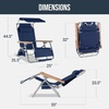 image:imageBest Choice Products Zero Gravity Beach Chair with Adjustable Canopy Folding Reclining Camp Lounge Chair with Backpack Straps amp Side Pocket Aluminum Frame Supports 250 lbs  Deep Sea StripeDeep Sea