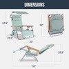 image:imageBest Choice Products Zero Gravity Beach Chair with Adjustable Canopy Folding Reclining Camp Lounge Chair with Backpack Straps amp Side Pocket Aluminum Frame Supports 250 lbs  Deep Sea StripeSeafoam