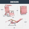 image:imageBest Choice Products Zero Gravity Beach Chair with Adjustable Canopy Folding Reclining Camp Lounge Chair with Backpack Straps amp Side Pocket Aluminum Frame Supports 250 lbs  Deep Sea StripeFlamingo