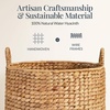 image:imageBest Choice Products 2Piece Round Nesting Baskets WHandles Handwoven Water Hyacinth Plant Holder Laundry Basket Storage Organizer Tote Bins for Bedroom Living Room amp Laundry Room  ChestnutNatural