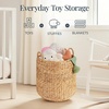 image:imageBest Choice Products 2Piece Round Nesting Baskets WHandles Handwoven Water Hyacinth Plant Holder Laundry Basket Storage Organizer Tote Bins for Bedroom Living Room amp Laundry Room  ChestnutNatural