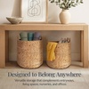 image:imageBest Choice Products 2Piece Round Nesting Baskets WHandles Handwoven Water Hyacinth Plant Holder Laundry Basket Storage Organizer Tote Bins for Bedroom Living Room amp Laundry Room  ChestnutNatural