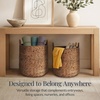 image:imageBest Choice Products 2Piece Round Nesting Baskets WHandles Handwoven Water Hyacinth Plant Holder Laundry Basket Storage Organizer Tote Bins for Bedroom Living Room amp Laundry Room  ChestnutChestnut
