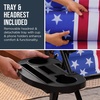 image:imageBest Choice Products Oversized Padded Zero Gravity Chair wCanopy Headrest Cup Holder Side Tray Folding Outdoor Patio Recliner Lounger  BeigeAmerican Flag