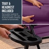 image:imageBest Choice Products Oversized Padded Zero Gravity Chair wCanopy Headrest Cup Holder Side Tray Folding Outdoor Patio Recliner Lounger  BeigeAmethyst Purple