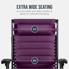 image:imageBest Choice Products Oversized Padded Zero Gravity Chair wCanopy Headrest Cup Holder Side Tray Folding Outdoor Patio Recliner Lounger  BeigeAmethyst Purple