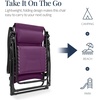 image:imageBest Choice Products Oversized Padded Zero Gravity Chair wCanopy Headrest Cup Holder Side Tray Folding Outdoor Patio Recliner Lounger  BeigeAmethyst Purple