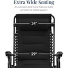 image:imageBest Choice Products Oversized Padded Zero Gravity Chair wCanopy Headrest Cup Holder Side Tray Folding Outdoor Patio Recliner Lounger  BeigeBlack