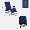 image:imageBest Choice Products Oversized Padded Zero Gravity Chair wCanopy Headrest Cup Holder Side Tray Folding Outdoor Patio Recliner Lounger  BeigeBlackBlue