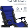 image:imageBest Choice Products Oversized Padded Zero Gravity Chair wCanopy Headrest Cup Holder Side Tray Folding Outdoor Patio Recliner Lounger  BeigeBlackBlue