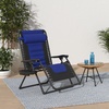 image:imageBest Choice Products Oversized Padded Zero Gravity Chair wCanopy Headrest Cup Holder Side Tray Folding Outdoor Patio Recliner Lounger  BeigeBlackBlue