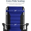 image:imageBest Choice Products Oversized Padded Zero Gravity Chair wCanopy Headrest Cup Holder Side Tray Folding Outdoor Patio Recliner Lounger  BeigeBlackBlue