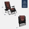 image:imageBest Choice Products Oversized Padded Zero Gravity Chair wCanopy Headrest Cup Holder Side Tray Folding Outdoor Patio Recliner Lounger  BeigeBlackBrown