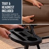 image:imageBest Choice Products Oversized Padded Zero Gravity Chair wCanopy Headrest Cup Holder Side Tray Folding Outdoor Patio Recliner Lounger  BeigeBrown