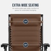 image:imageBest Choice Products Oversized Padded Zero Gravity Chair wCanopy Headrest Cup Holder Side Tray Folding Outdoor Patio Recliner Lounger  BeigeBrown