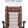image:imageBest Choice Products Oversized Padded Zero Gravity Chair wCanopy Headrest Cup Holder Side Tray Folding Outdoor Patio Recliner Lounger  BeigeBrownOyster