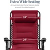 image:imageBest Choice Products Oversized Padded Zero Gravity Chair wCanopy Headrest Cup Holder Side Tray Folding Outdoor Patio Recliner Lounger  BeigeBurgundy