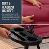image:imageBest Choice Products Oversized Padded Zero Gravity Chair wCanopy Headrest Cup Holder Side Tray Folding Outdoor Patio Recliner Lounger  BeigeBurgundy