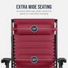 image:imageBest Choice Products Oversized Padded Zero Gravity Chair wCanopy Headrest Cup Holder Side Tray Folding Outdoor Patio Recliner Lounger  BeigeBurgundy