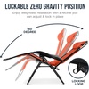 image:imageBest Choice Products Oversized Padded Zero Gravity Chair wCanopy Headrest Cup Holder Side Tray Folding Outdoor Patio Recliner Lounger  BeigeBurnt Orange