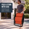 image:imageBest Choice Products Oversized Padded Zero Gravity Chair wCanopy Headrest Cup Holder Side Tray Folding Outdoor Patio Recliner Lounger  BeigeBurnt Orange