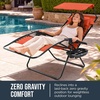image:imageBest Choice Products Oversized Padded Zero Gravity Chair wCanopy Headrest Cup Holder Side Tray Folding Outdoor Patio Recliner Lounger  BeigeBurnt Orange