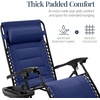 image:imageBest Choice Products Oversized Padded Zero Gravity Chair wCanopy Headrest Cup Holder Side Tray Folding Outdoor Patio Recliner Lounger  BeigeCobalt Blue