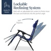 image:imageBest Choice Products Oversized Padded Zero Gravity Chair wCanopy Headrest Cup Holder Side Tray Folding Outdoor Patio Recliner Lounger  BeigeCobalt Blue